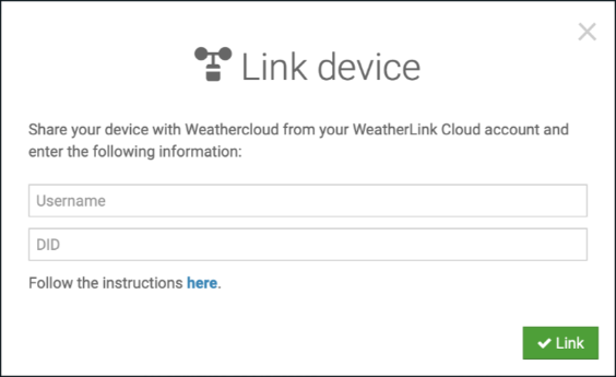 WeatherLink Cloud Weathercloud Link Device